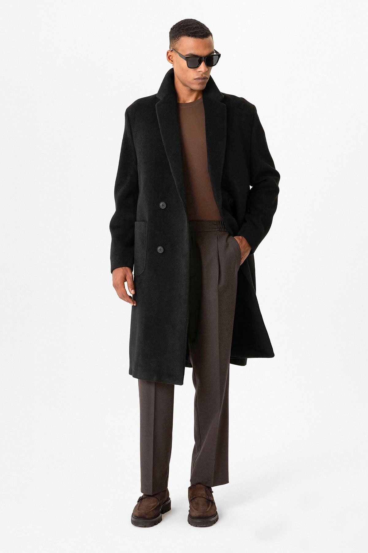 Antioch Textured Double-Breasted Men's Coat