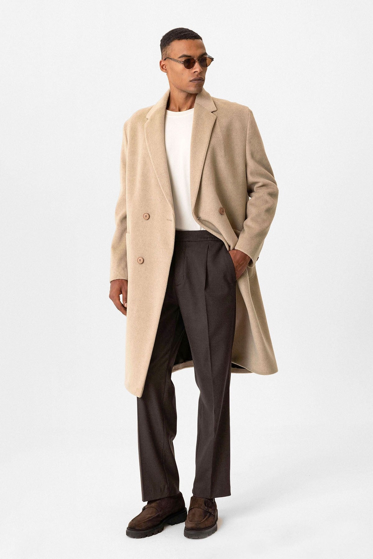 Antioch Textured Double-Breasted Men's Coat