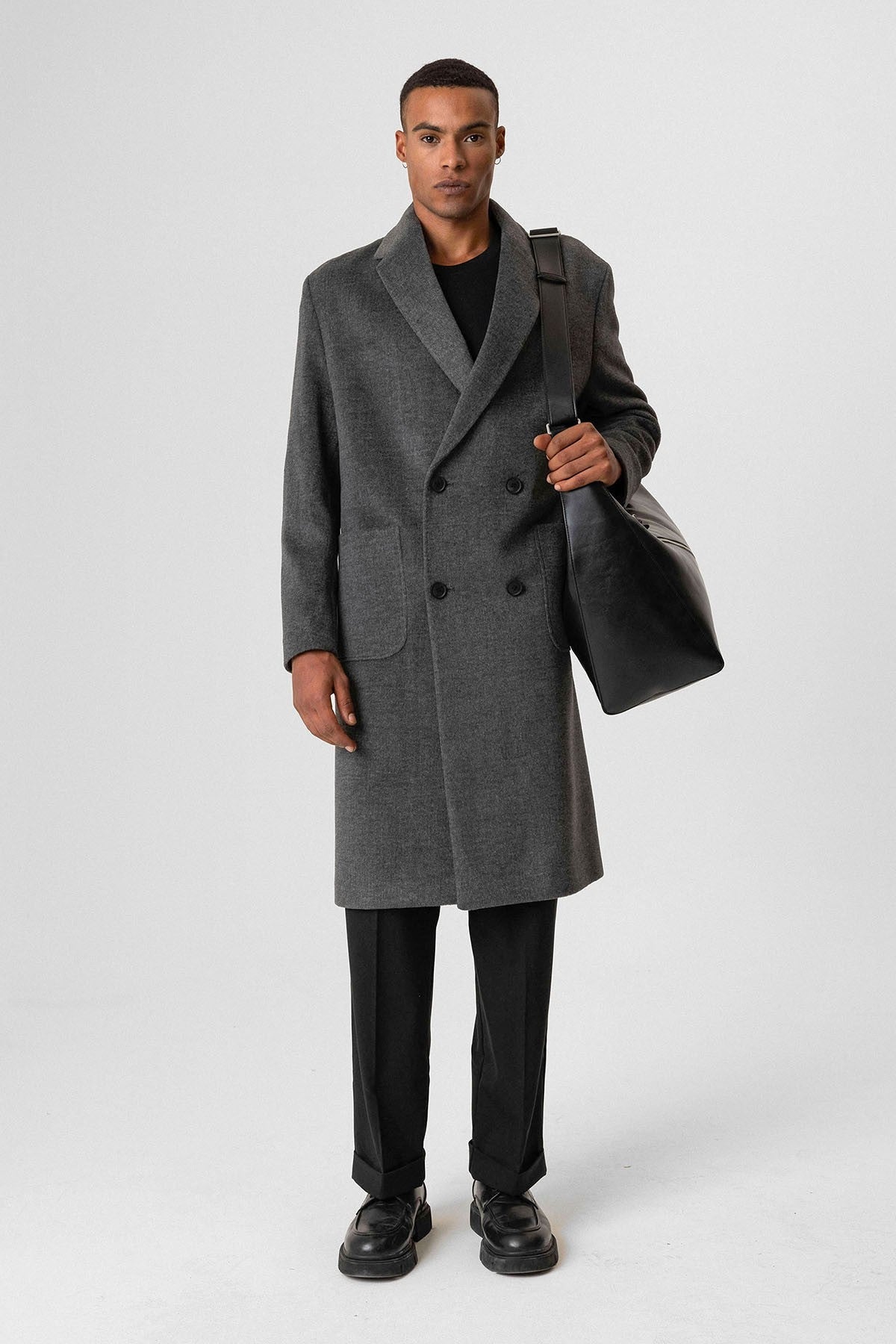Antioch Textured Double-Breasted Men's Coat