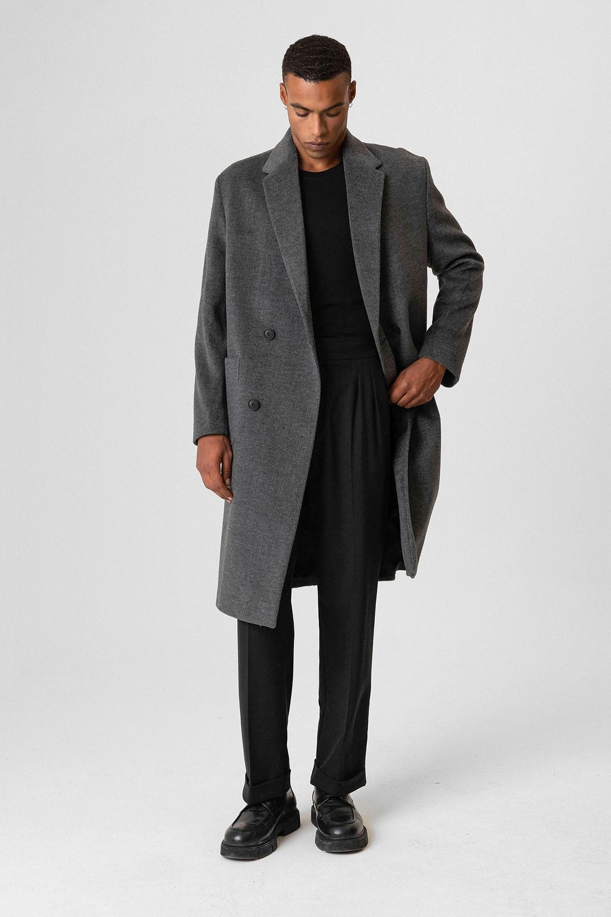 Antioch Textured Double-Breasted Men's Coat