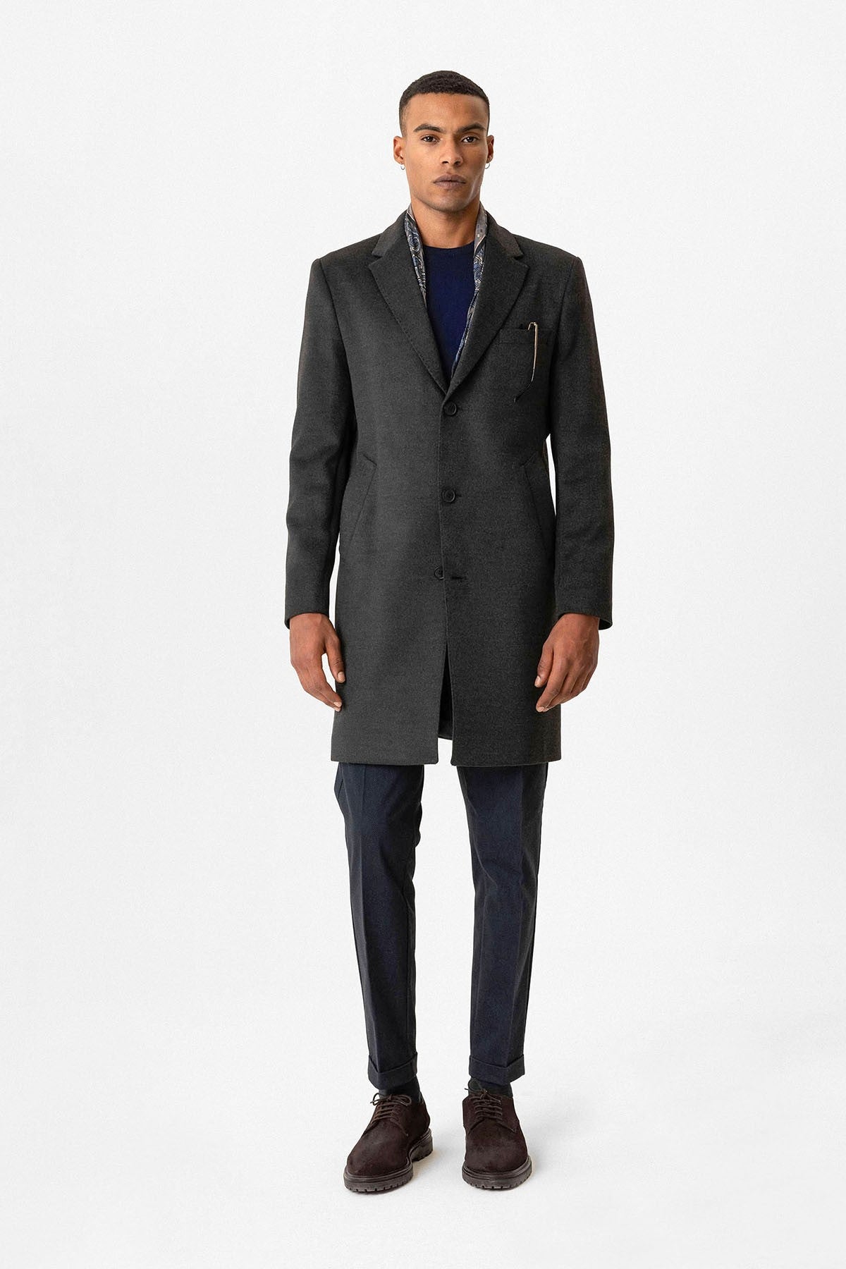 Antioch Slim-Fit Jacket-Collar Men's Coat