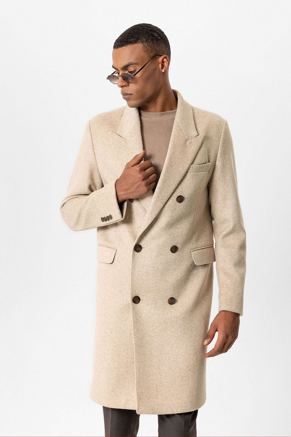 Antioch Wool-Blend Double-Breasted Men's Coat
