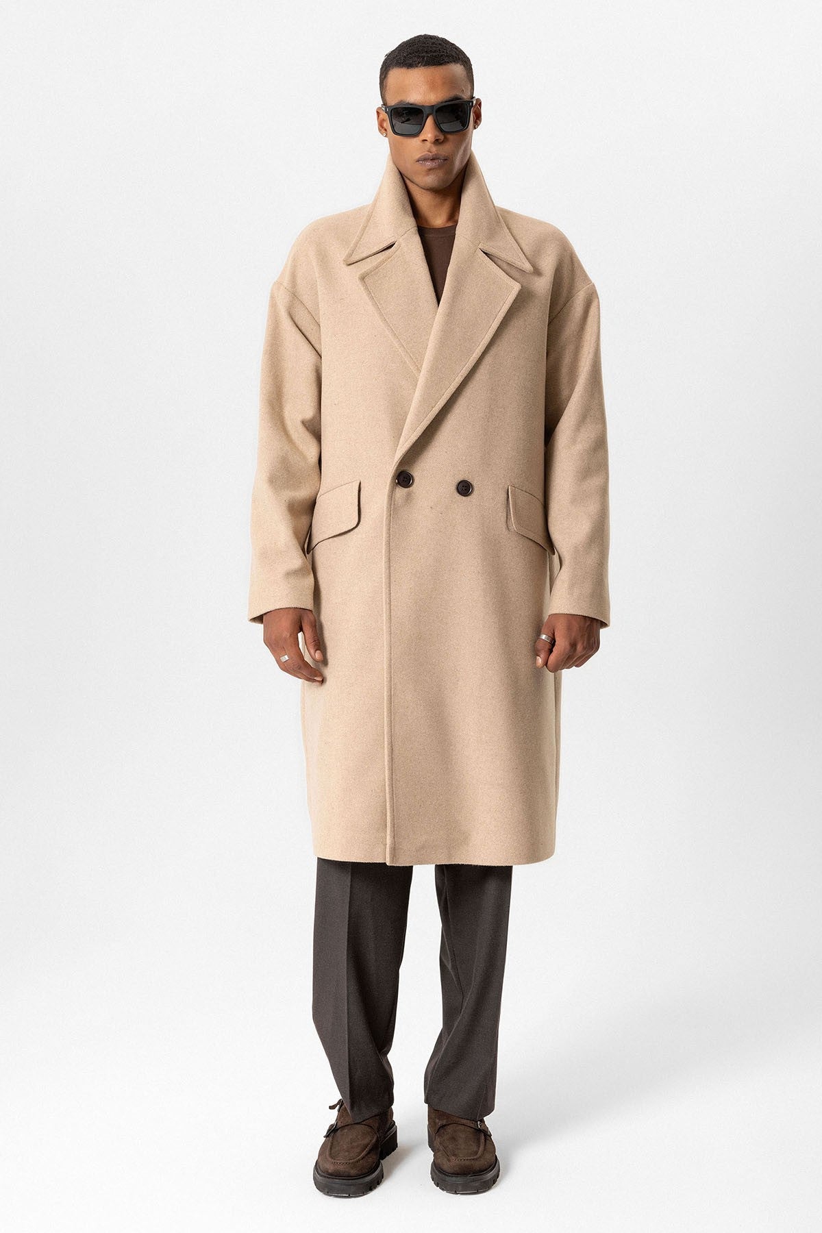 Antioch Men's Wool-Blend Double-Breasted Coat