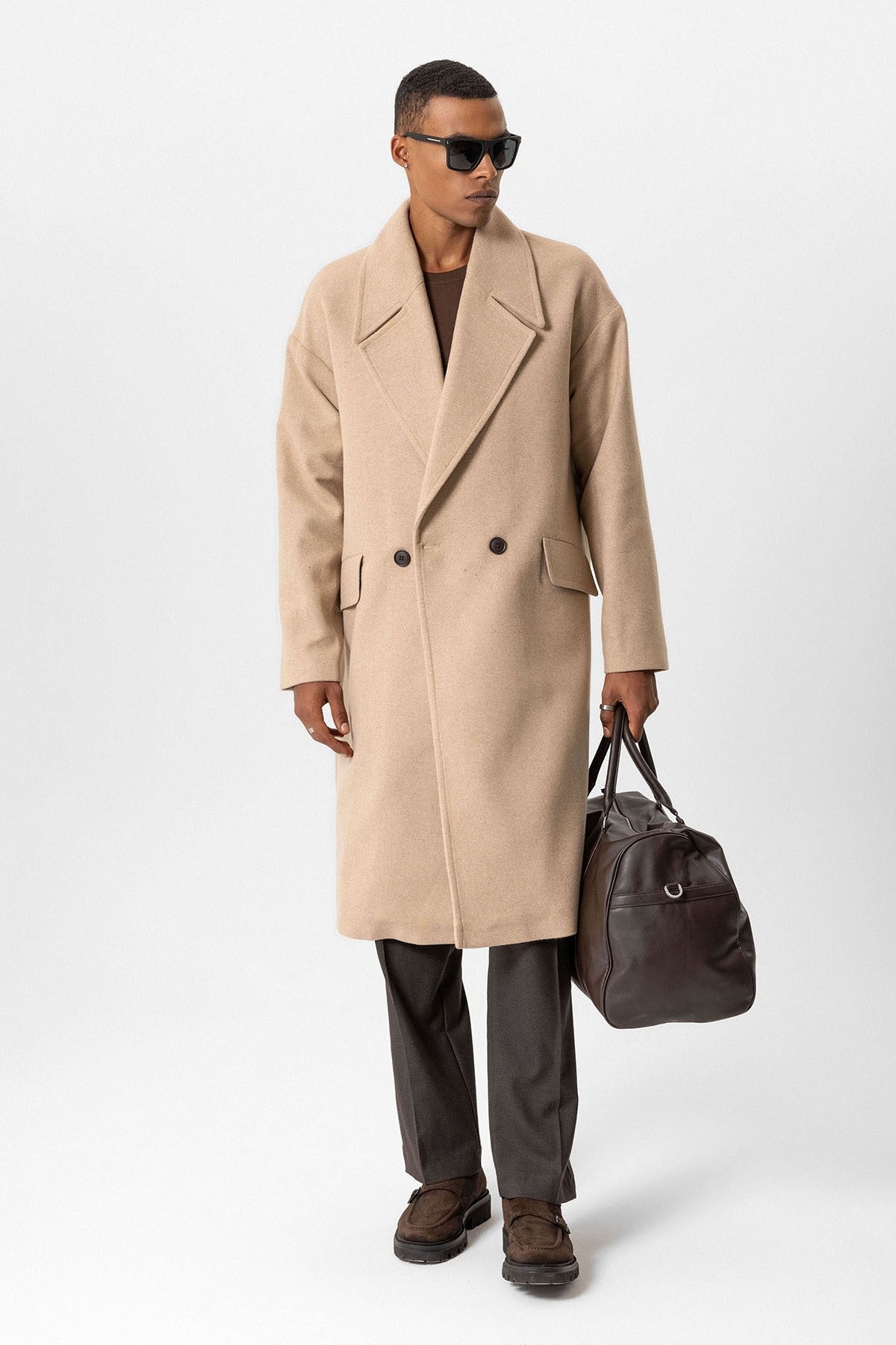 Antioch Men's Wool-Blend Double-Breasted Coat
