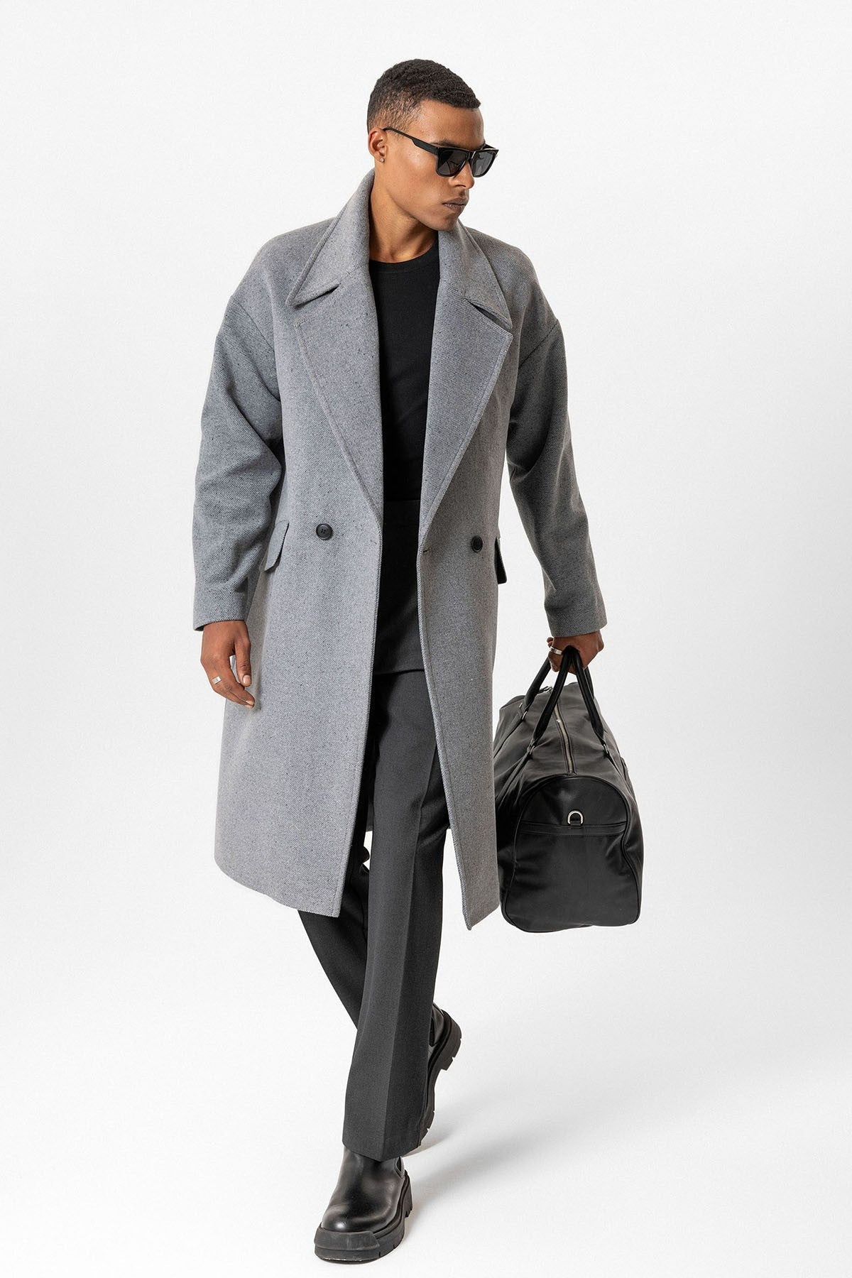 Antioch Men's Wool-Blend Double-Breasted Coat
