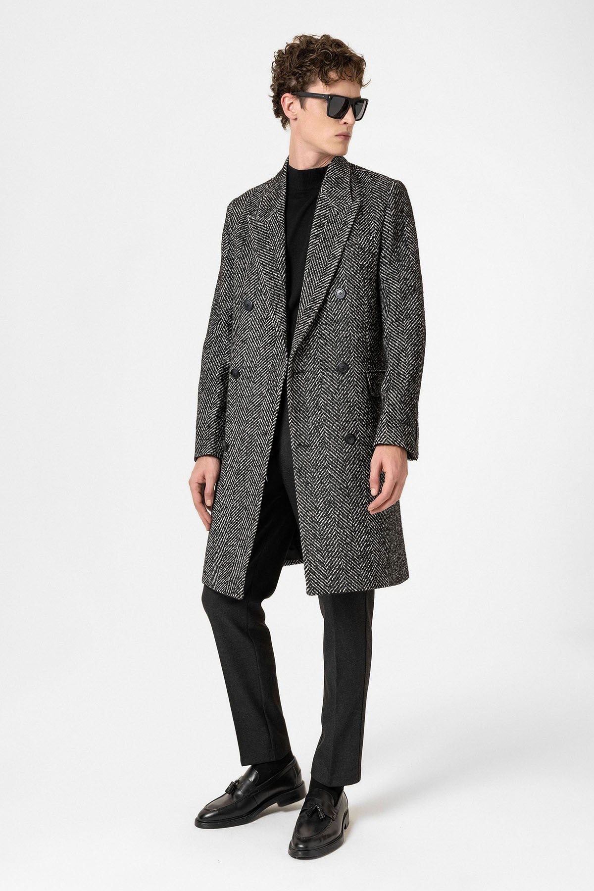 Antioch Men's Herringbone-Patterned Coat