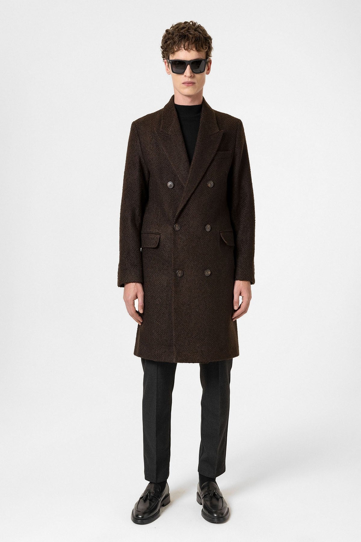 Antioch Men's Herringbone-Patterned Coat