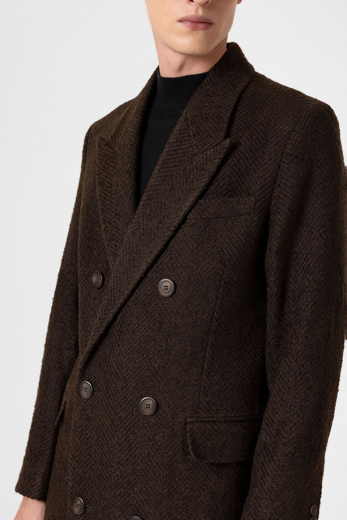 Antioch Men's Herringbone-Patterned Coat