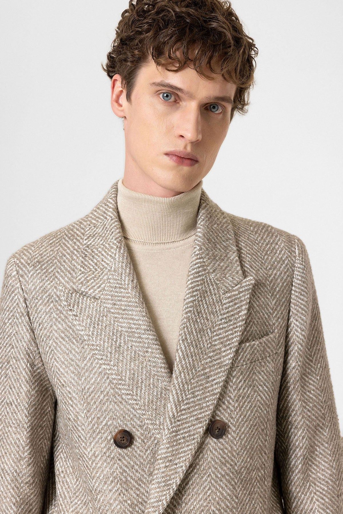 Antioch Men's Herringbone-Patterned Coat