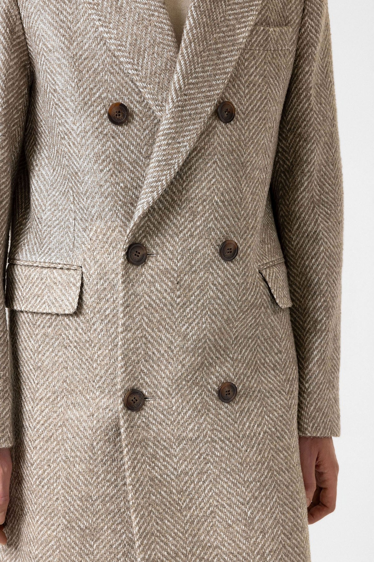 Antioch Men's Herringbone-Patterned Coat