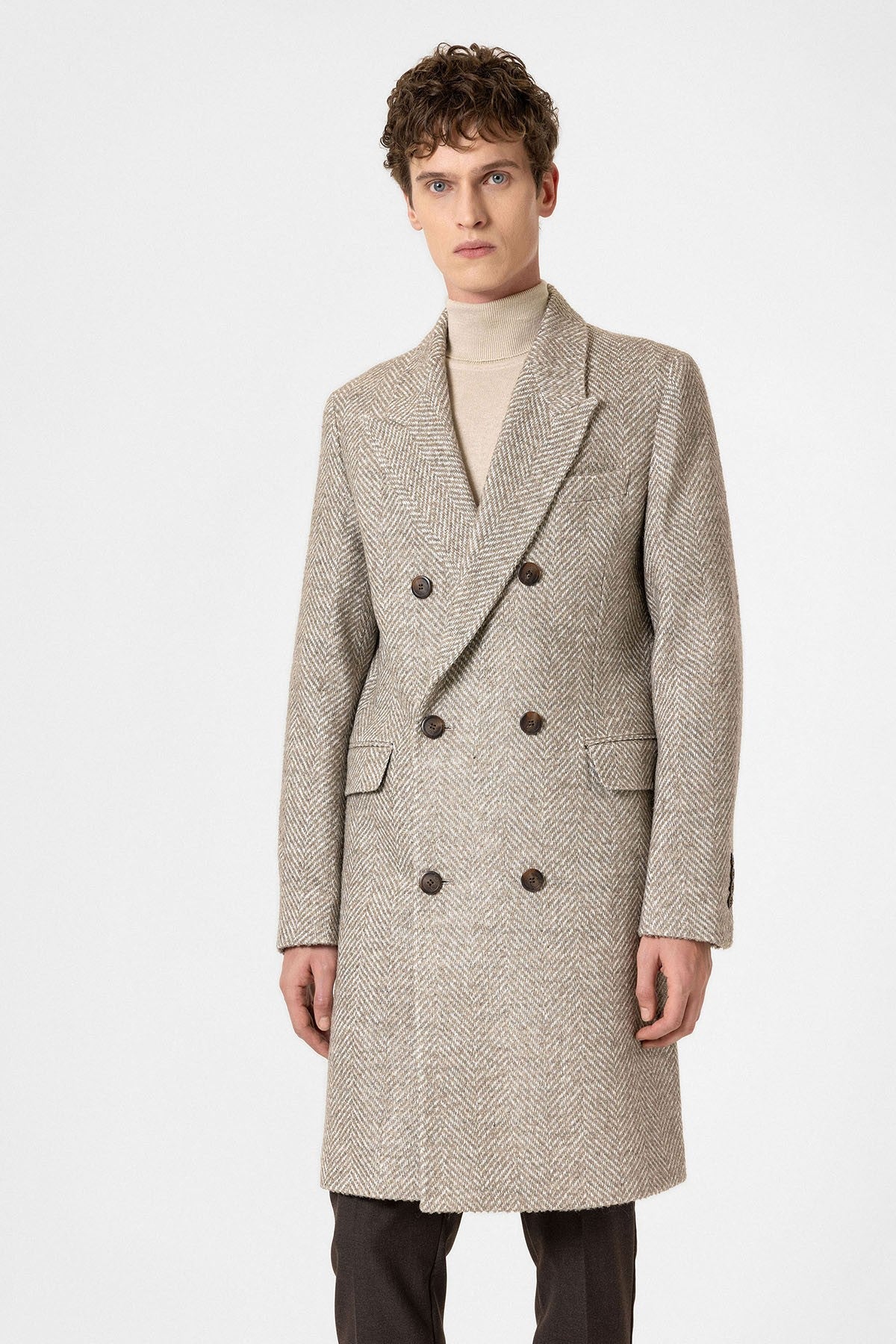 Antioch Men's Herringbone-Patterned Coat