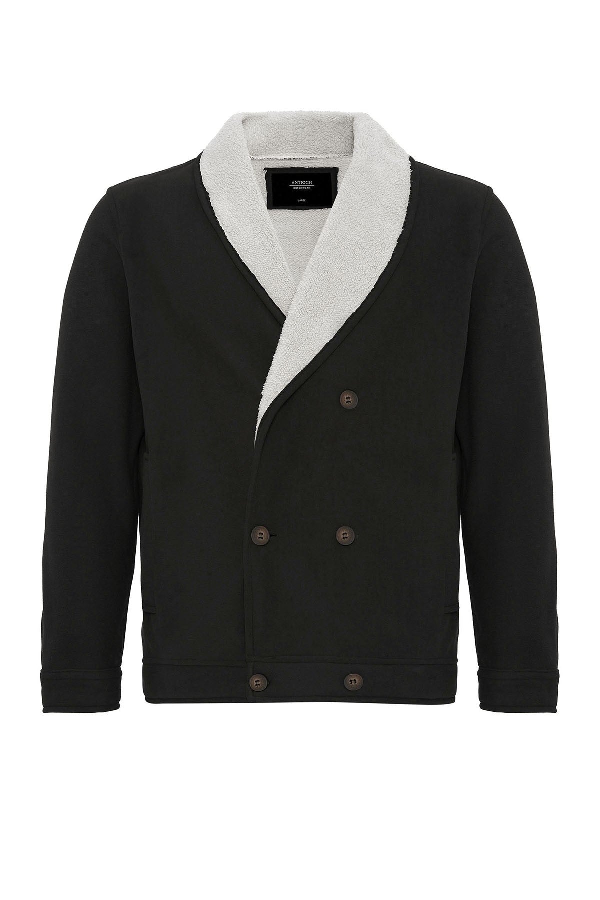 Antioch Men's Jacket with Contrast Collar and Lining Details