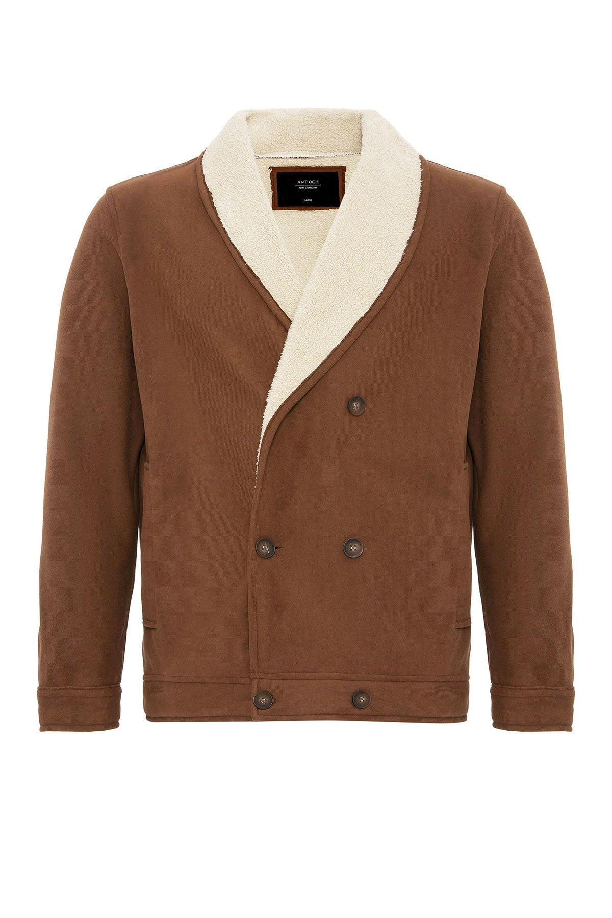 Antioch Men's Jacket with Contrast Collar and Lining Details