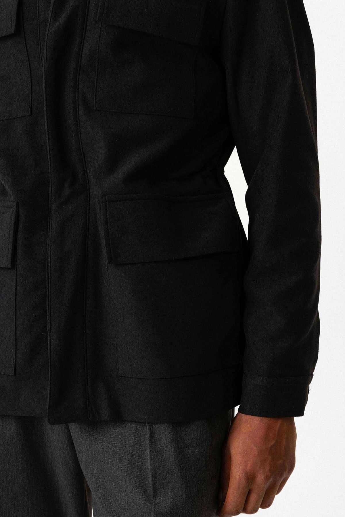 Antioch Men's Jacket with Hidden Button Details