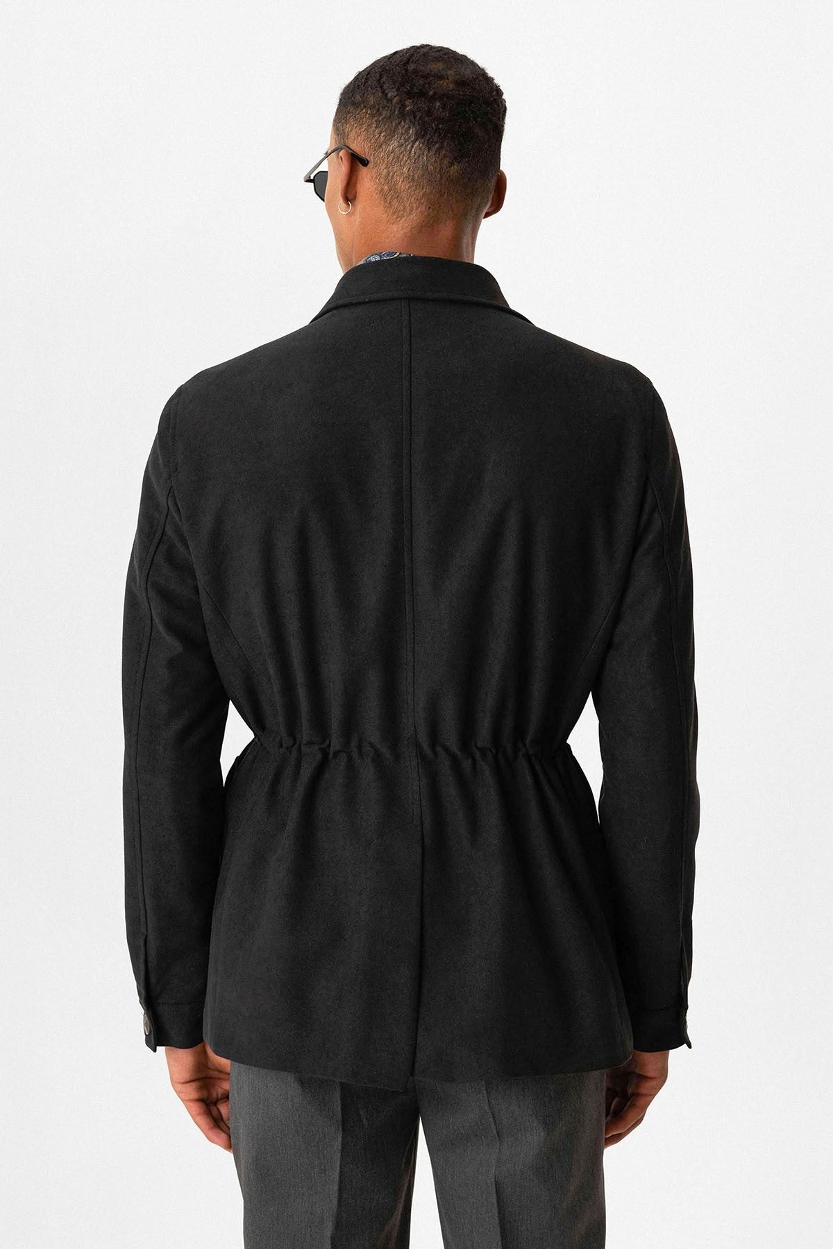 Antioch Men's Jacket with Hidden Button Details