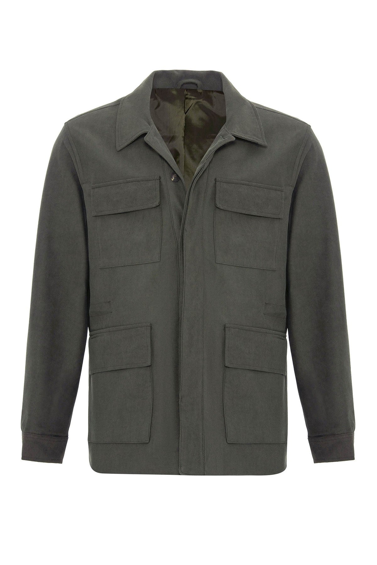 Antioch Men's Jacket with Hidden Button Details