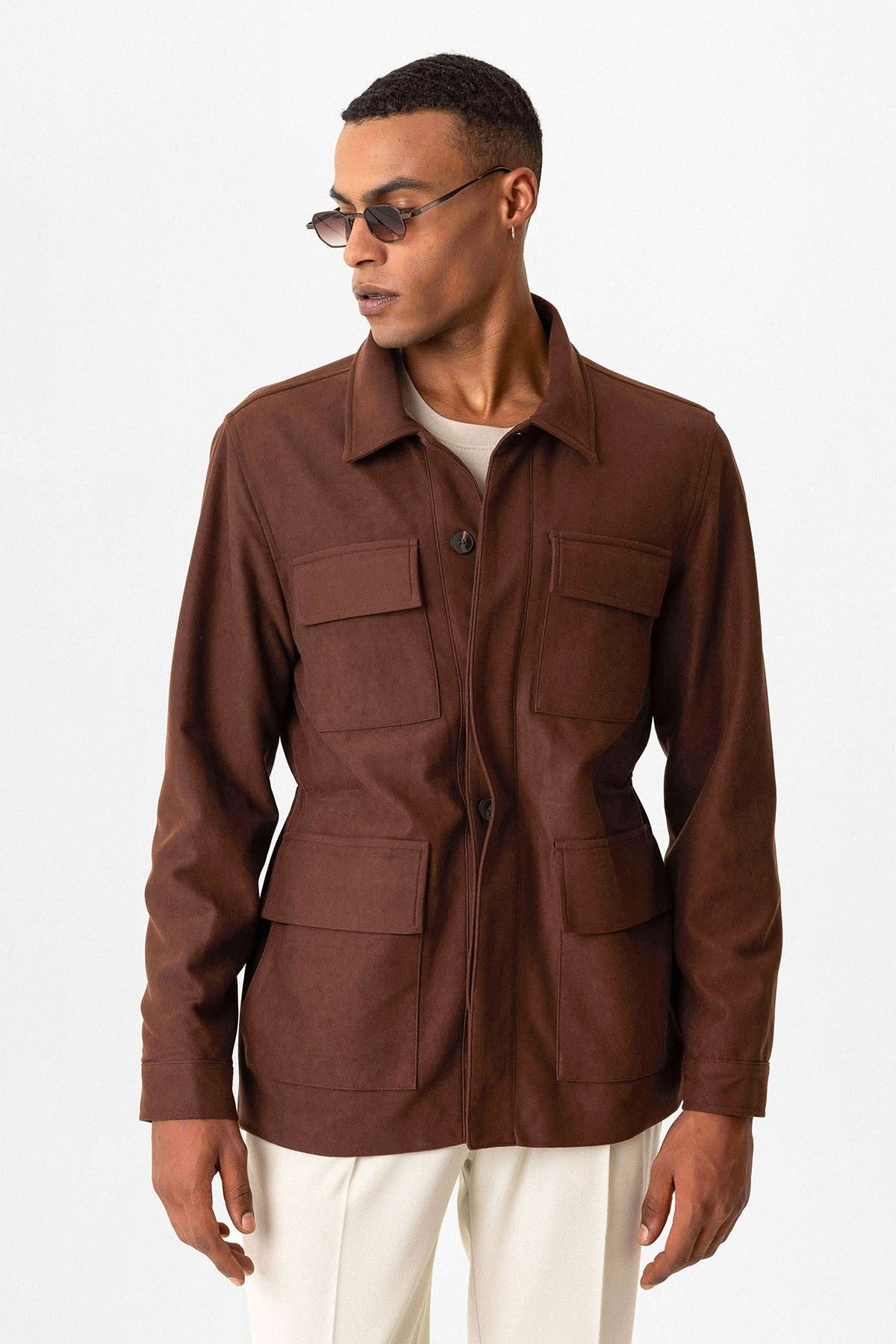 Antioch Men's Jacket with Hidden Button Details