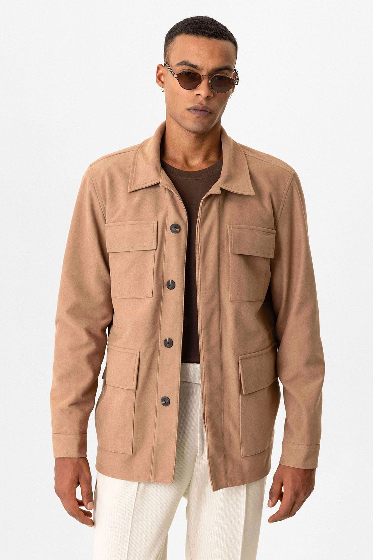 Antioch Men's Jacket with Hidden Button Details