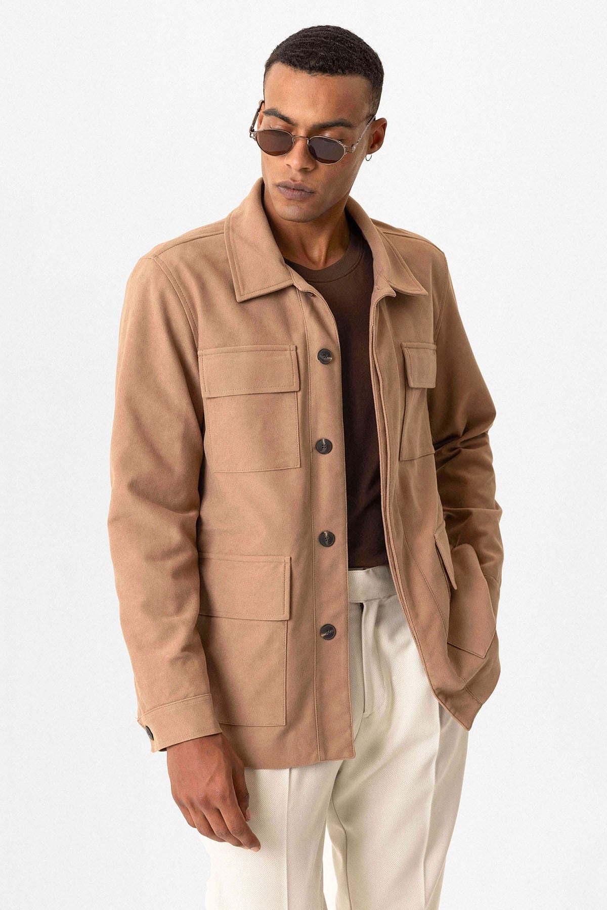 Antioch Men's Jacket with Hidden Button Details