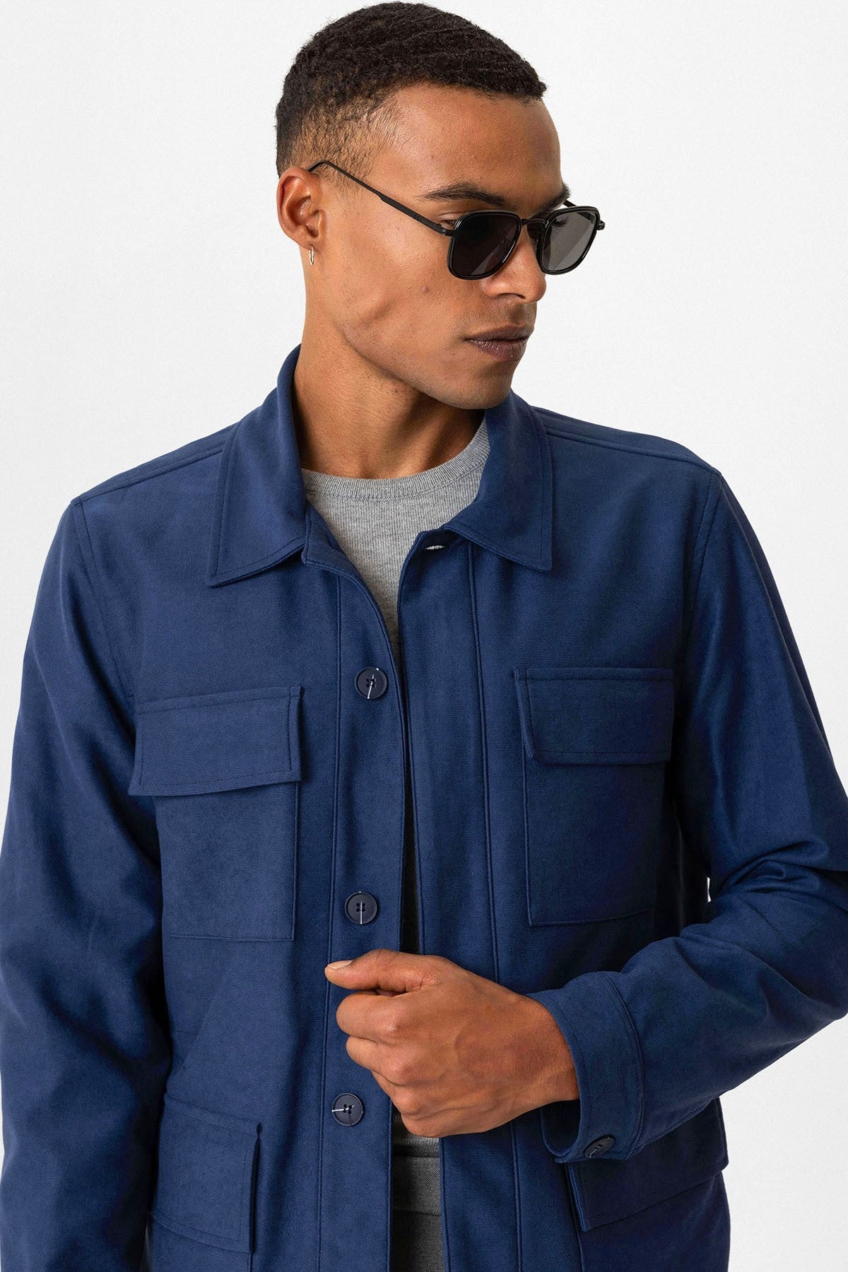 Antioch Men's Jacket with Hidden Button Details