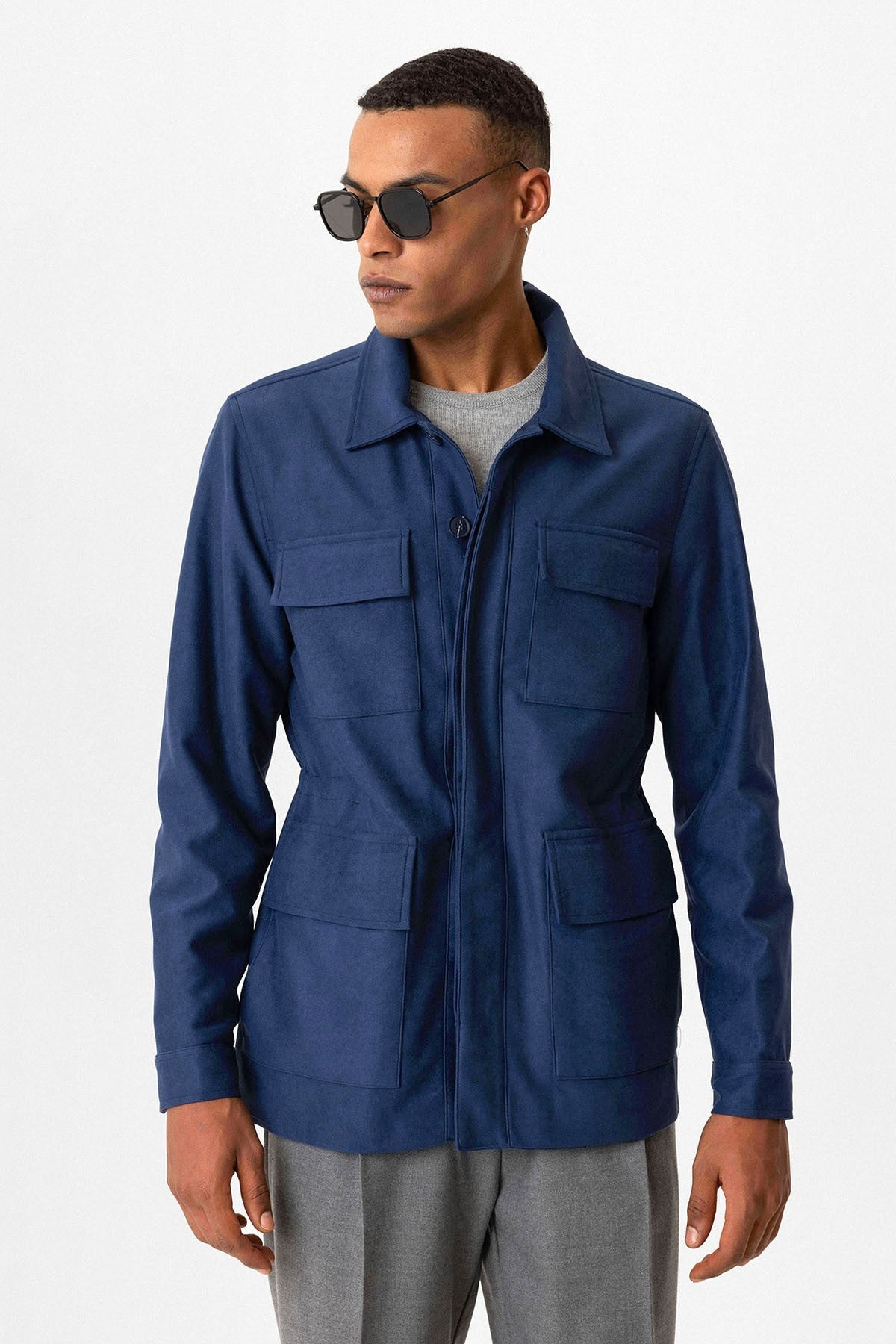 Antioch Men's Jacket with Hidden Button Details