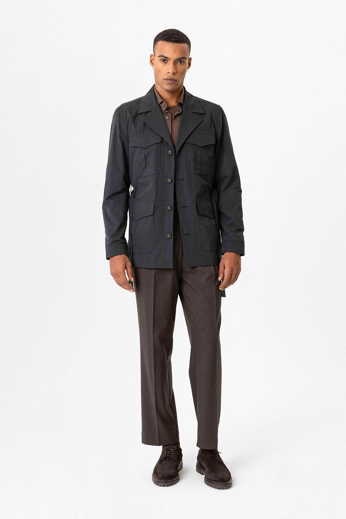 Antioch Arched Collar Men's Safari Trench Coat