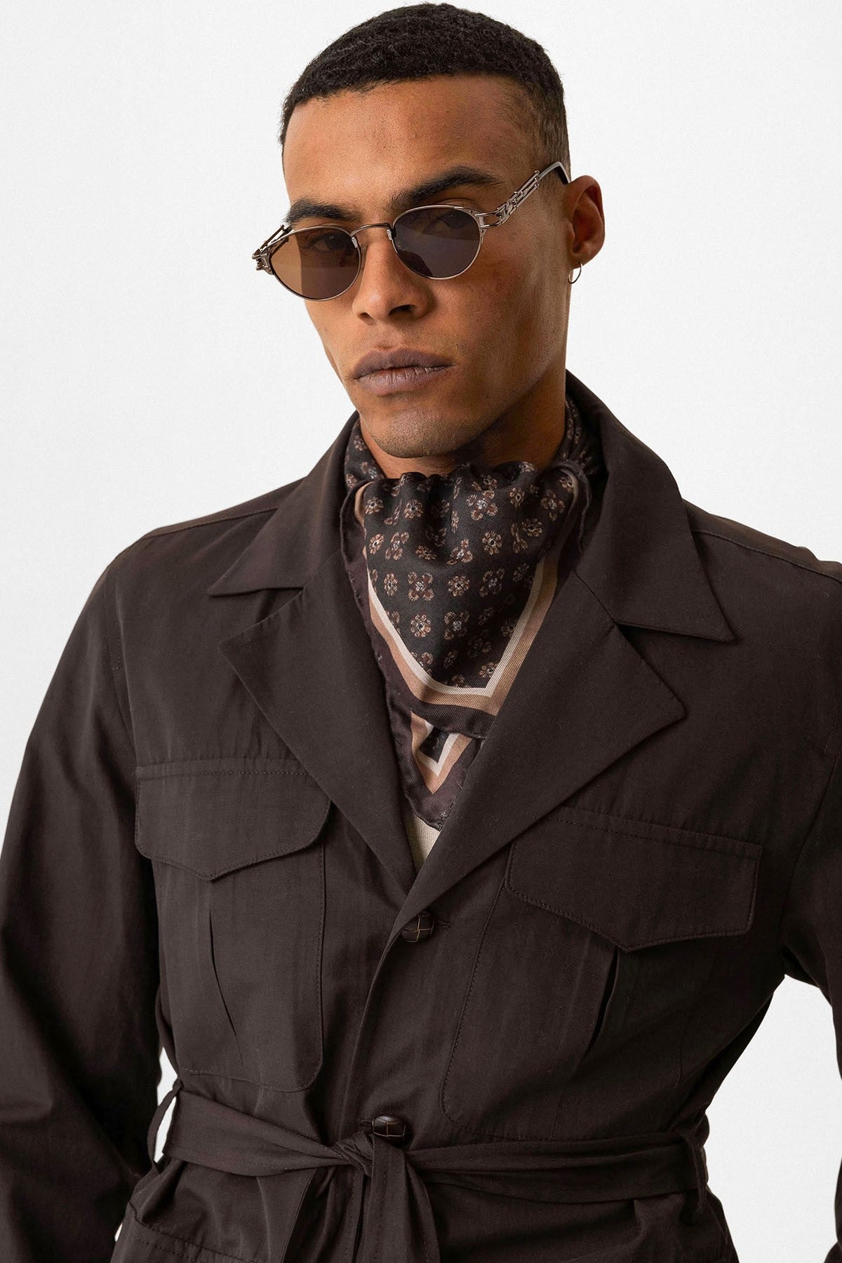 Antioch Arched Collar Men's Safari Trench Coat