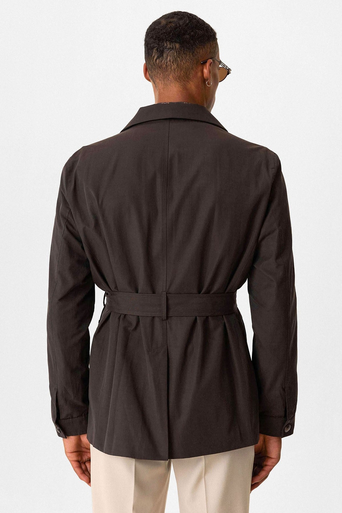 Antioch Arched Collar Men's Safari Trench Coat