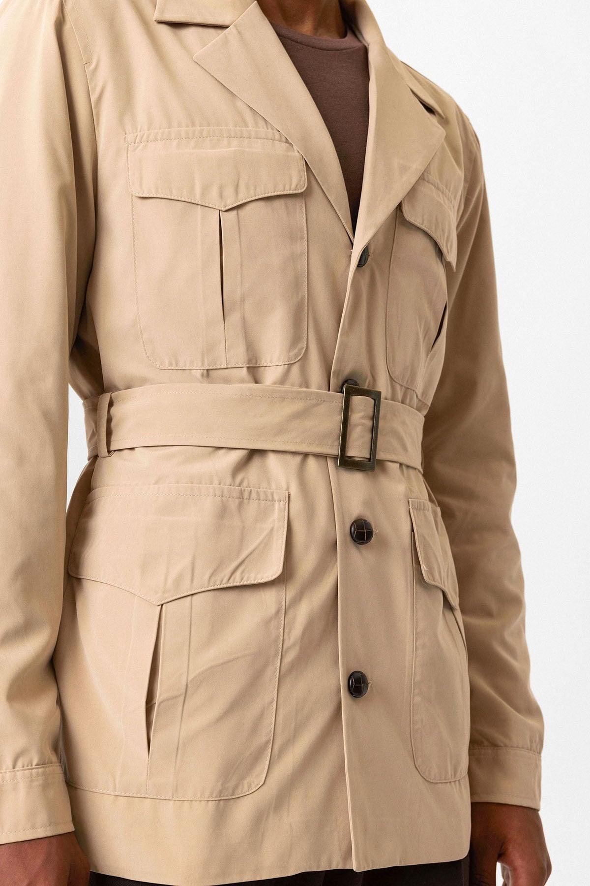 Antioch Arched Collar Men's Safari Trench Coat