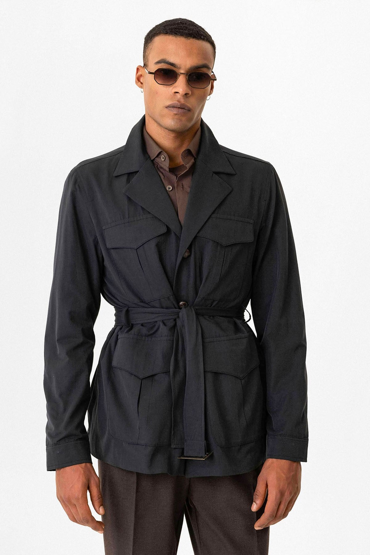 Antioch Arched Collar Men's Safari Trench Coat