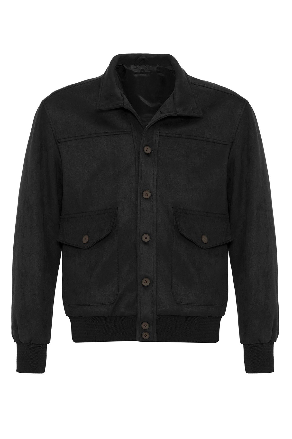 Antioch Bel Elastic-Collar Suede Men's Jacket