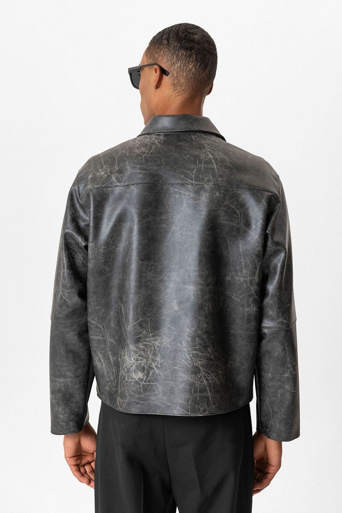 Antioch Crop Fit Faux Leather Men's Jacket