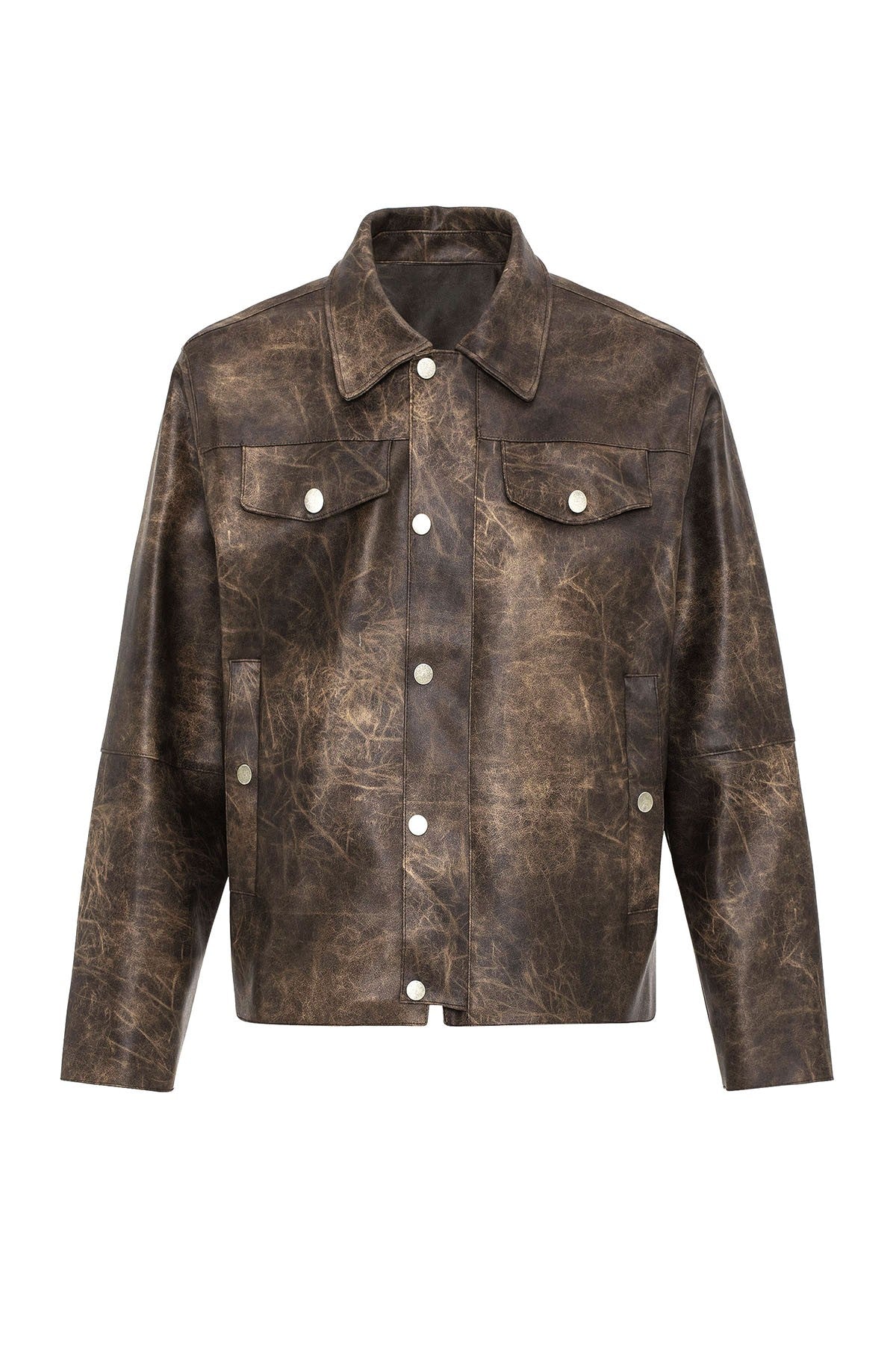 Antioch Crop Fit Faux Leather Men's Jacket