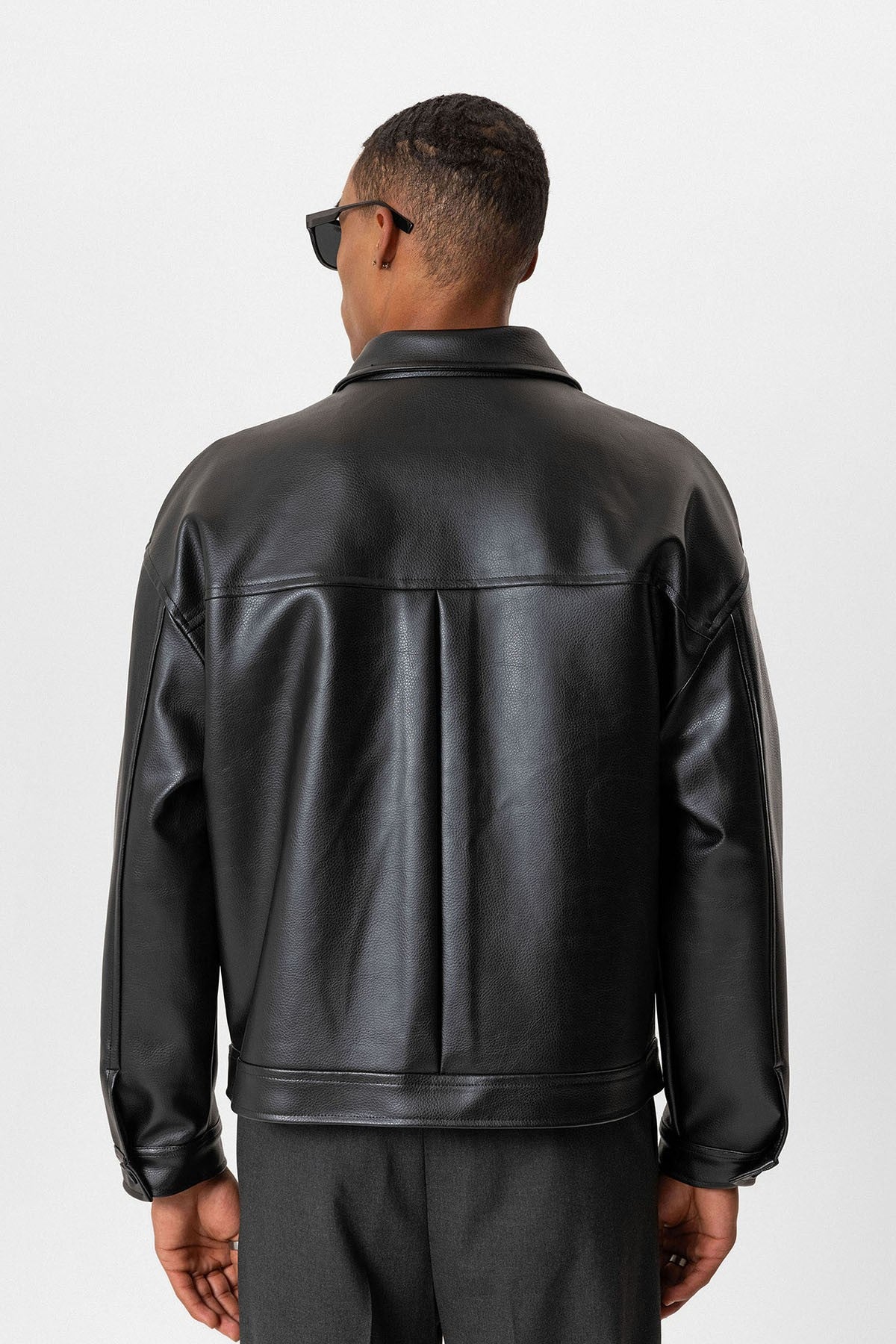 Antioch Oversized Faux Leather Men's Jacket