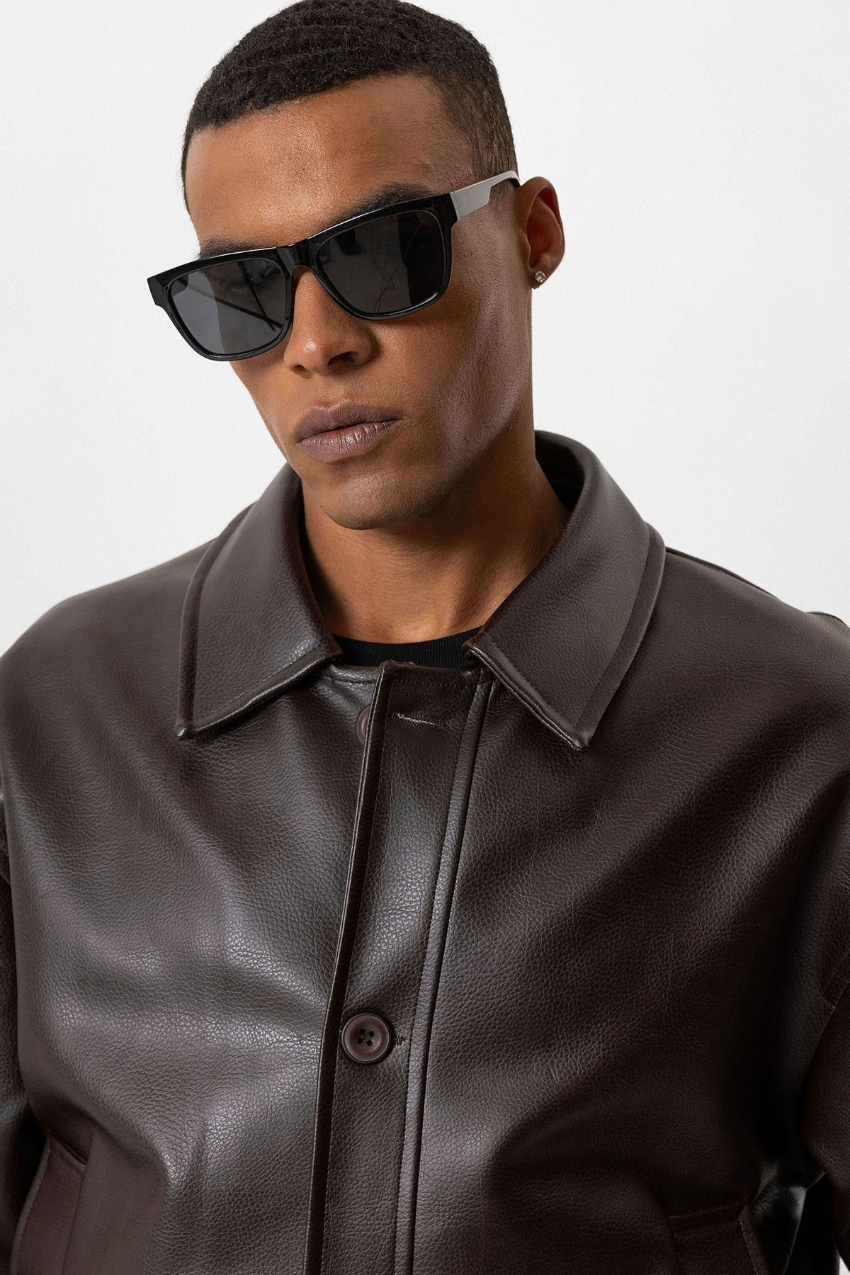 Antioch Oversized Faux Leather Men's Jacket