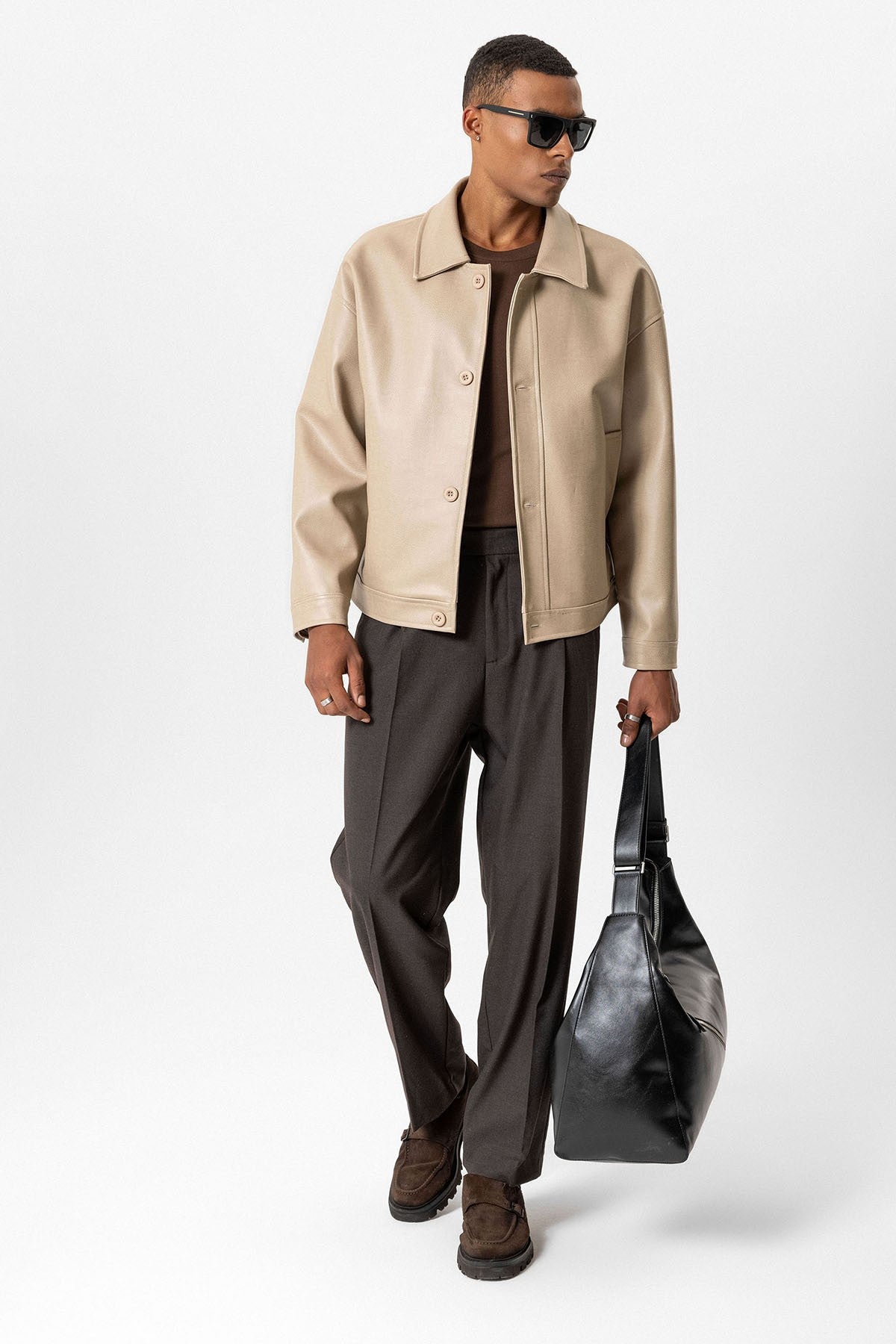 Antioch Oversized Faux Leather Men's Jacket