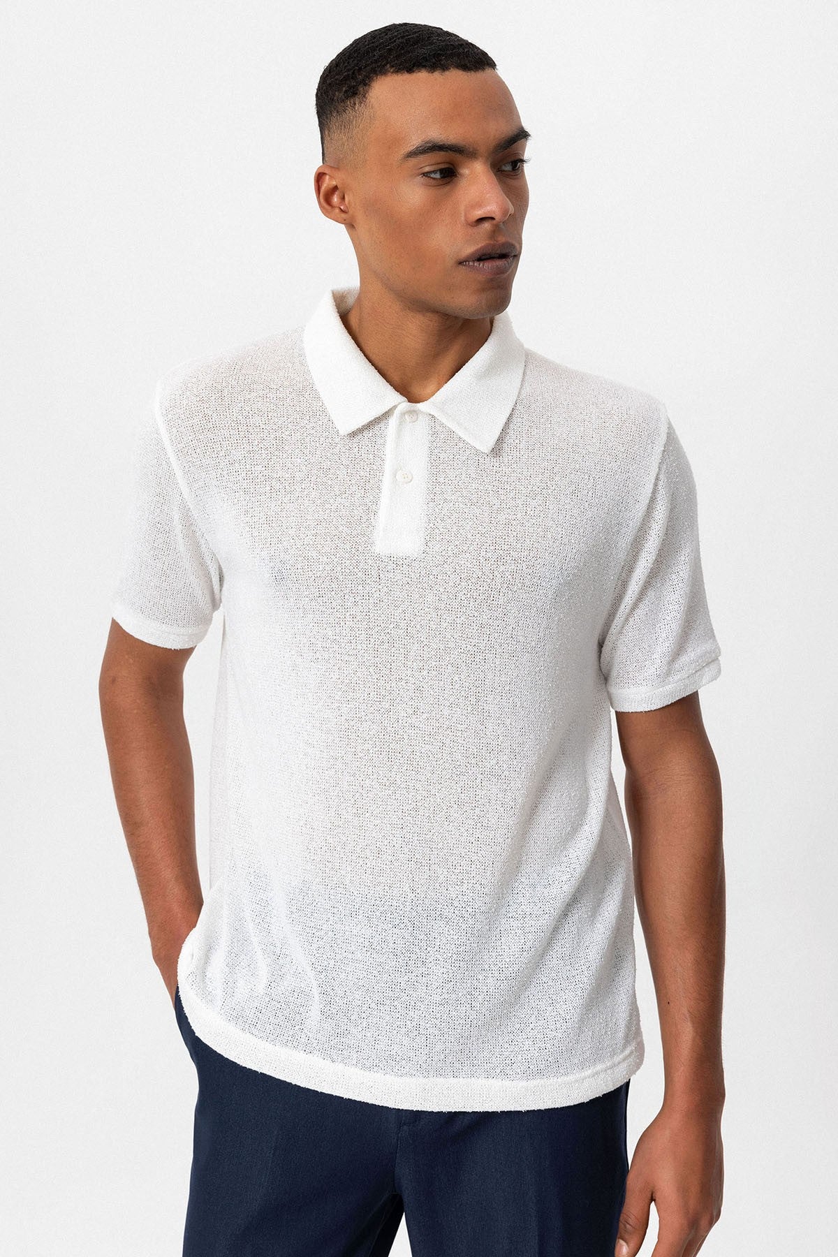 Antioch Polo-Neck Knit Men's T-Shirt