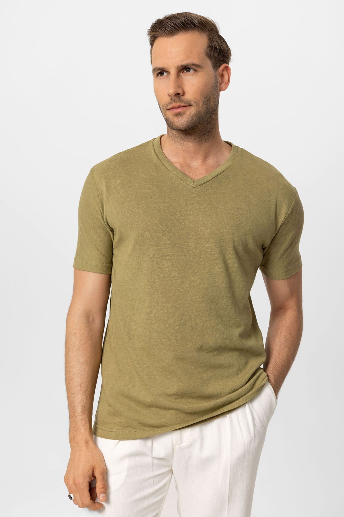 Antioch V-Neck Basic Men's T-Shirt