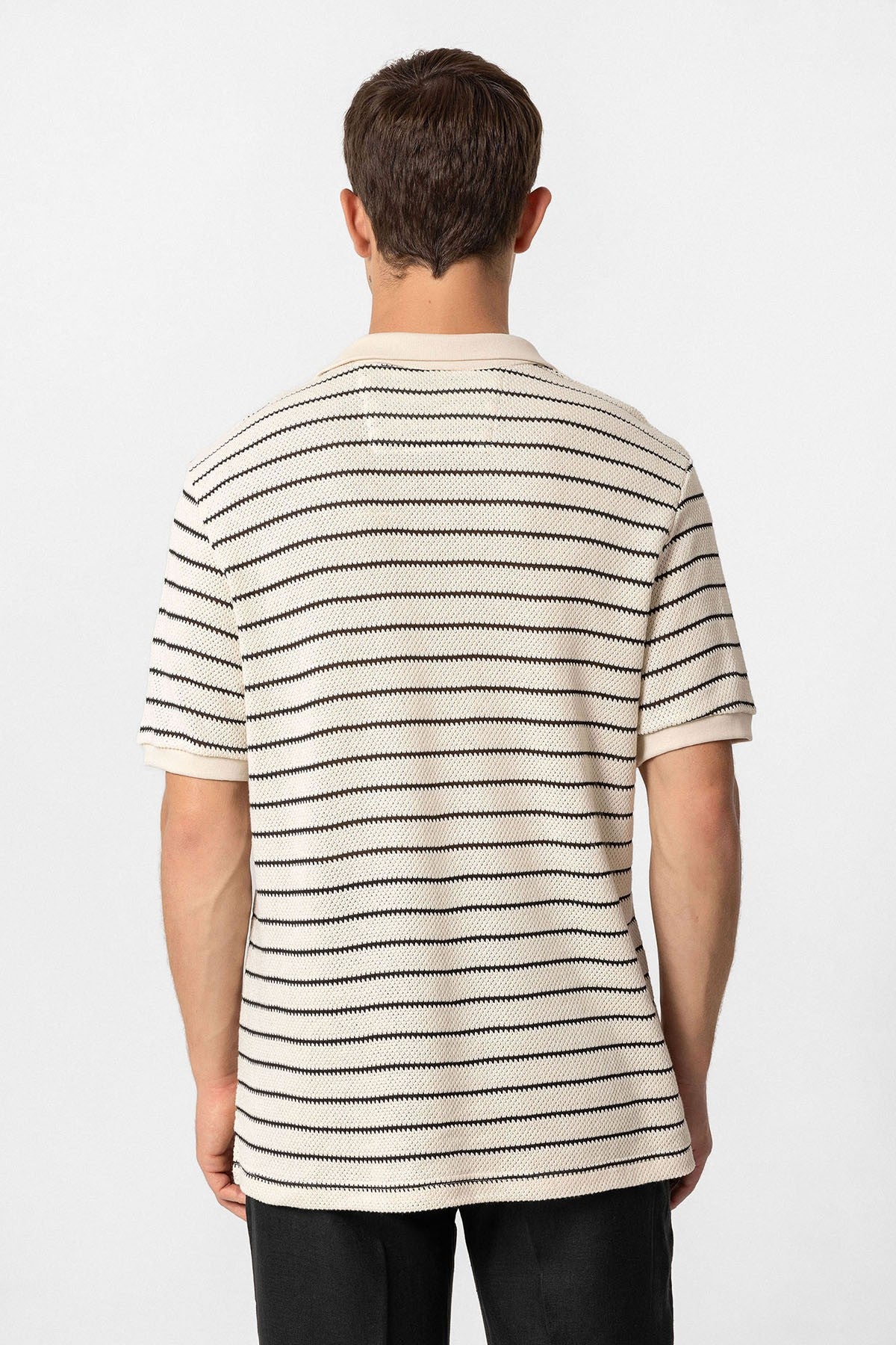 Antioch Apache Collar Striped Knit Men's T-Shirt