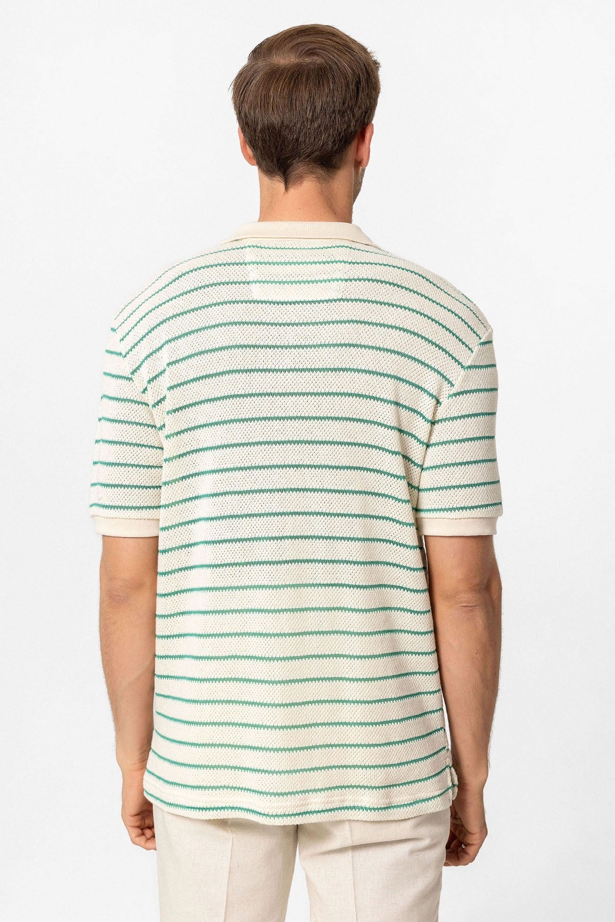 Antioch Apache Collar Striped Knit Men's T-Shirt