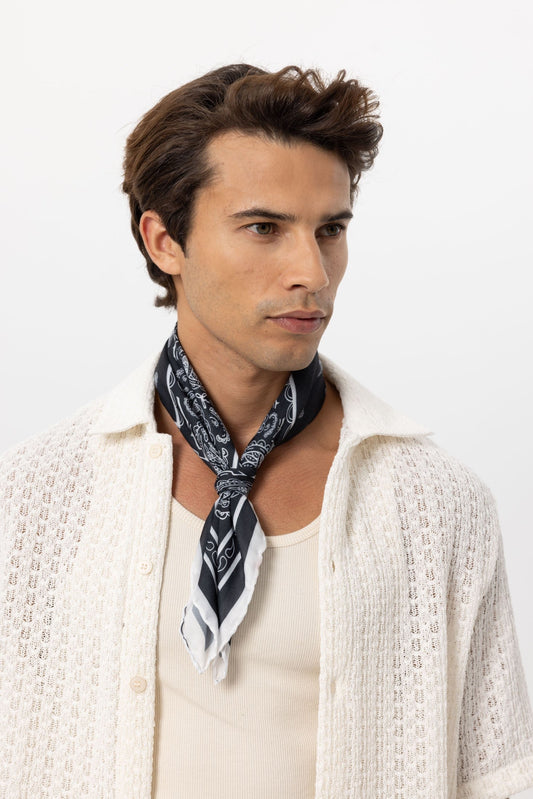 Antioch Corner Scarf with Ethnic Pattern