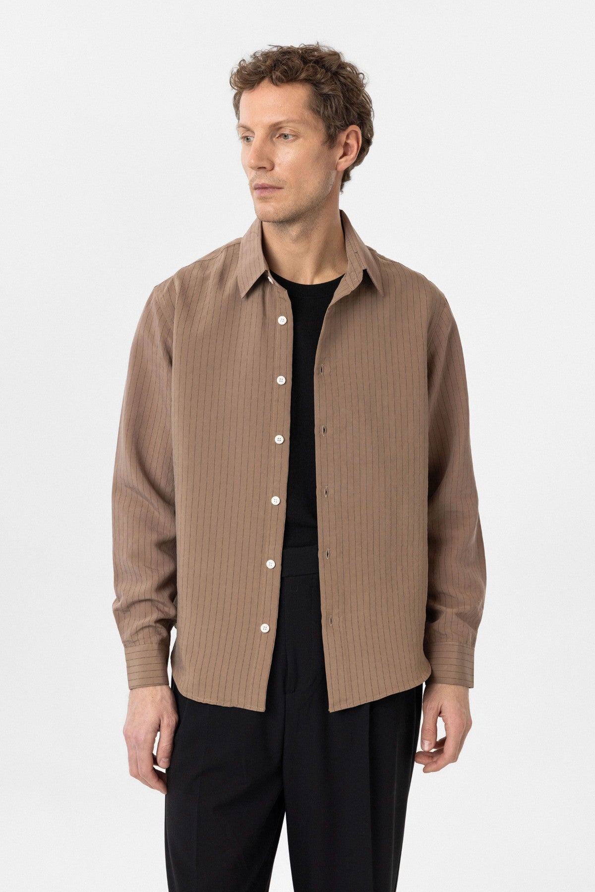 Antioch Modal Fabric Relaxed-Fit Striped Men's Shirt