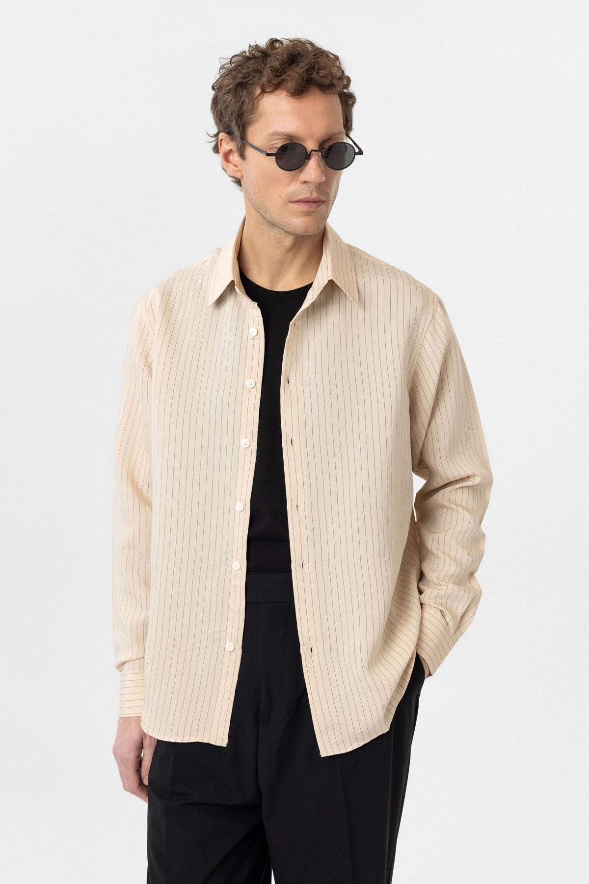 Antioch Modal Fabric Relaxed-Fit Striped Men's Shirt