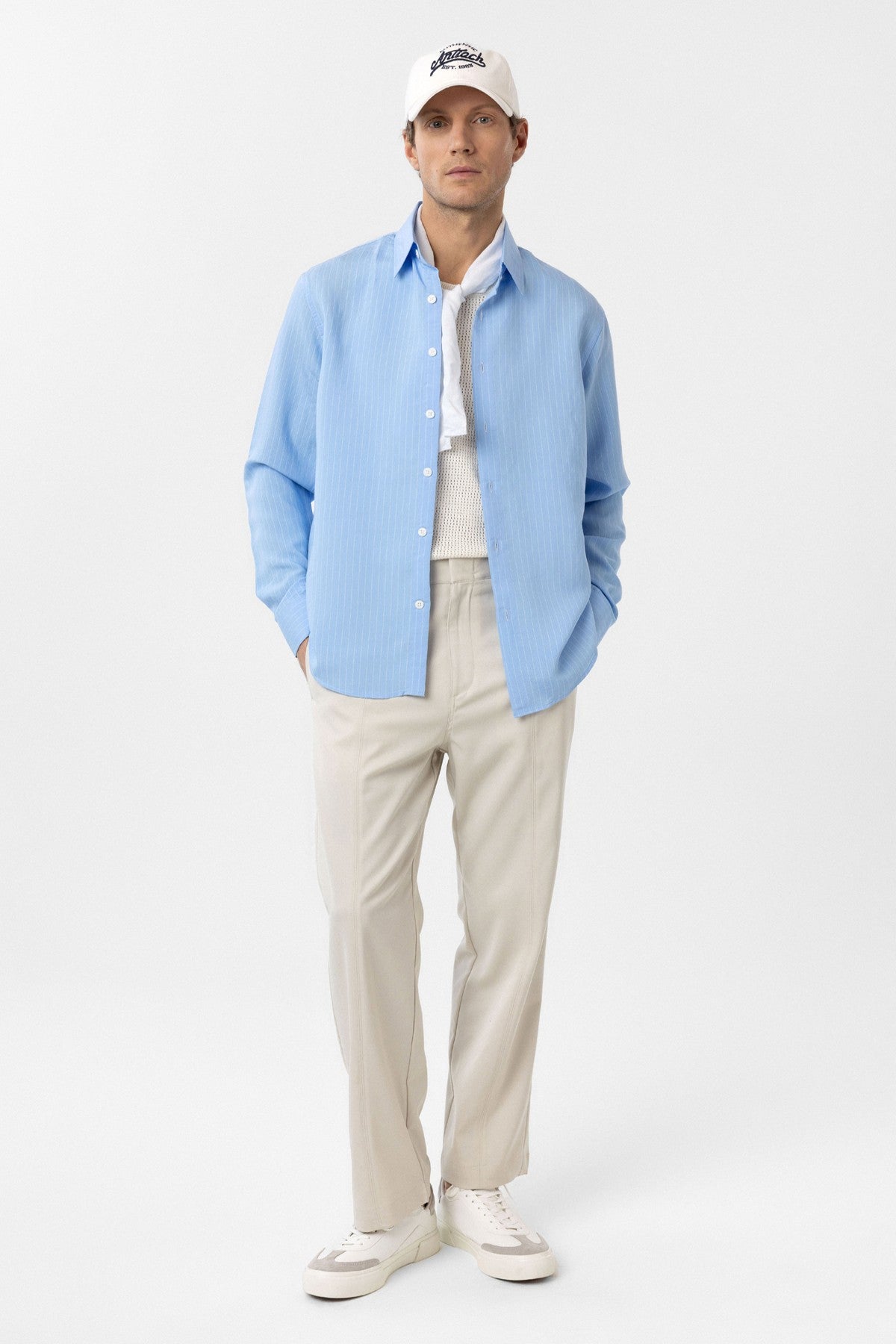 Antioch Modal Fabric Relaxed-Fit Striped Men's Shirt