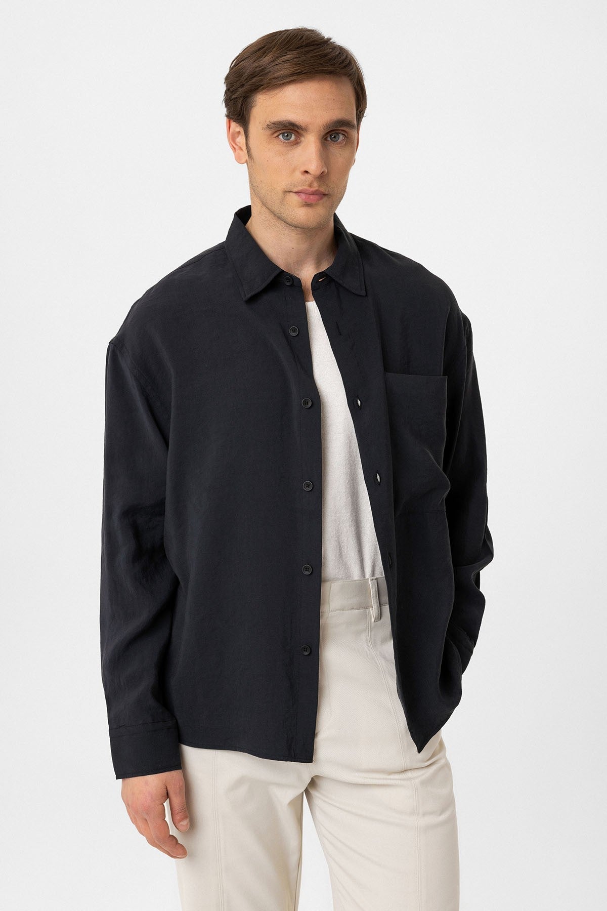 Relax Fit Modal Fabric Men's Shirt