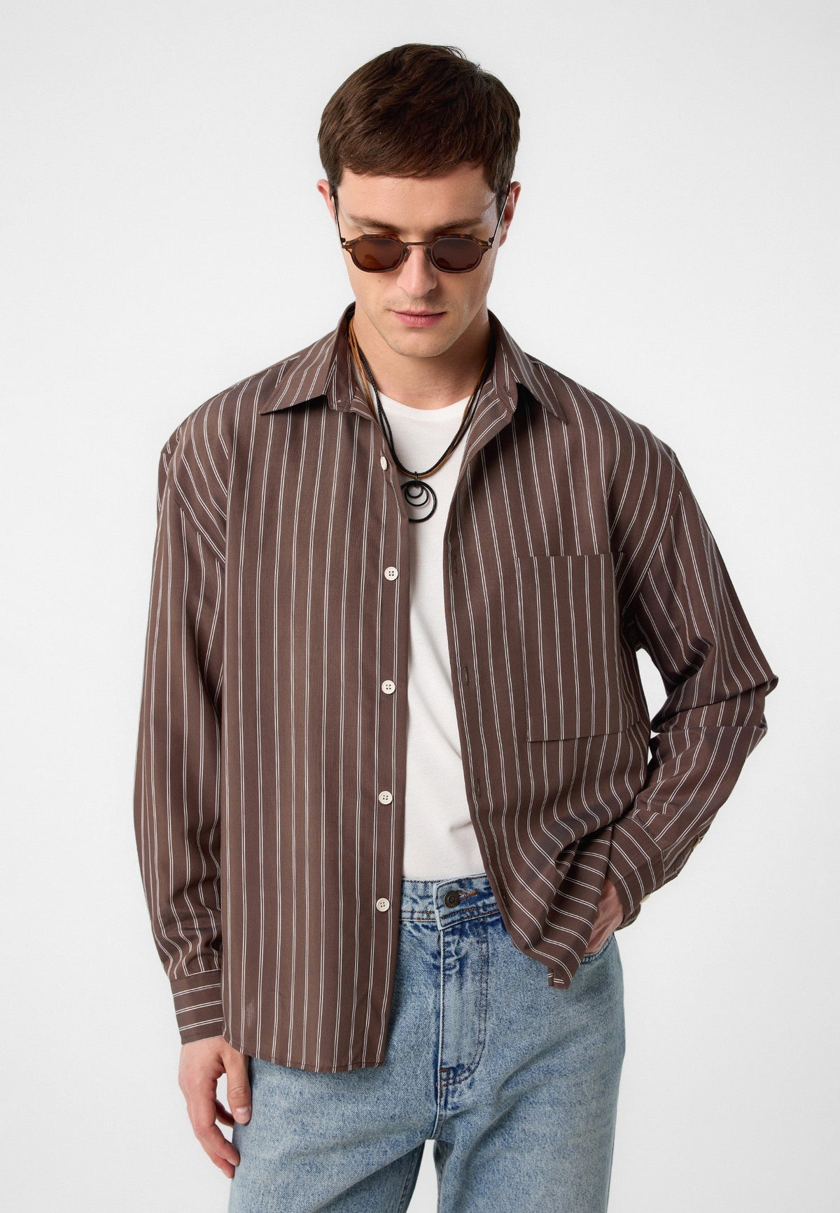 Relax Fit Striped Men's Shirt