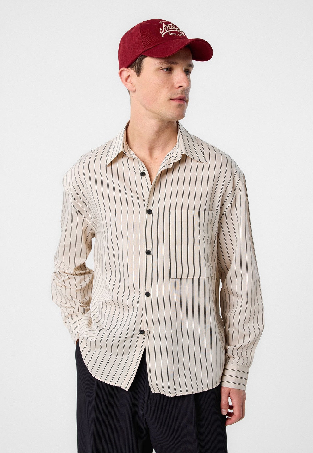 Relax Fit Striped Men's Shirt
