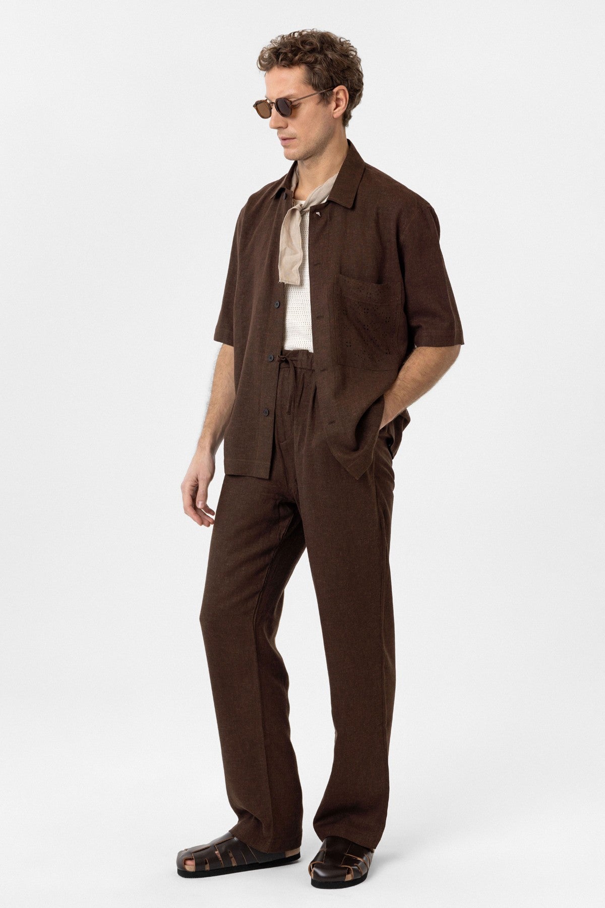 Antioch Short-Sleeve Men's Shirt with Linen Blend