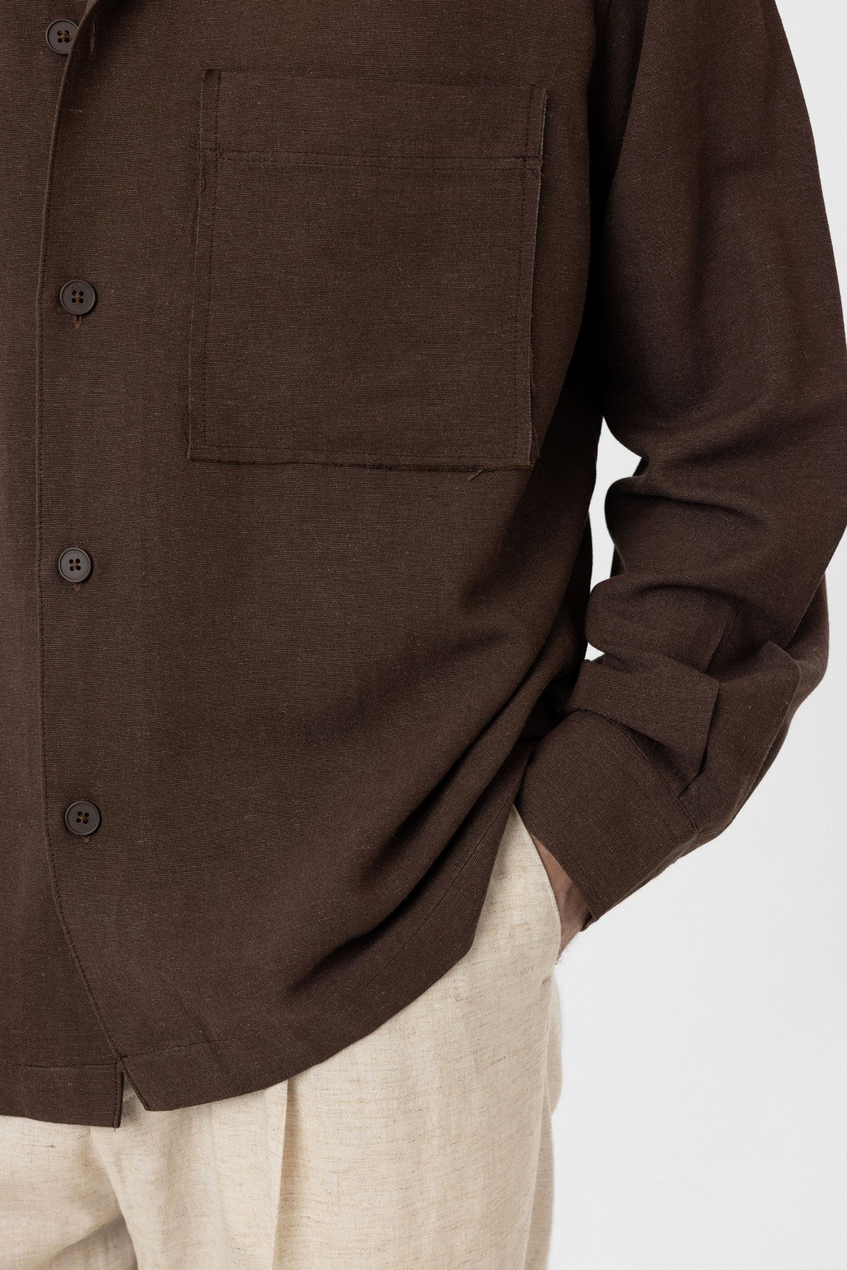 Men's Relaxed-Fit Shirt with Linen Blend