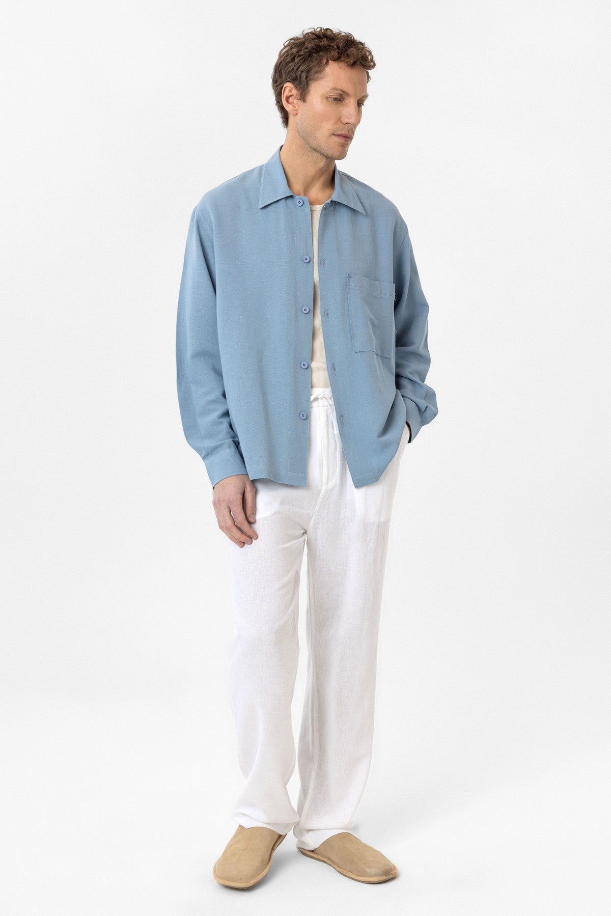 Antioch Linen-Blend Relaxed-Fit Men's Shirt